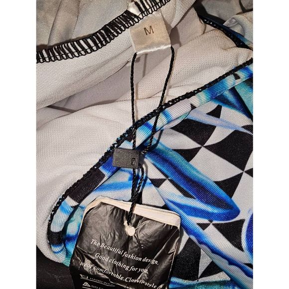 Women's RUFFLE NECK ONE PIECE SWIMWEAR M - Picture 8 of 8